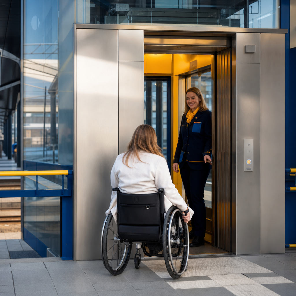 Mindervaliden Station Den Bosch: liften en NS-assistentie