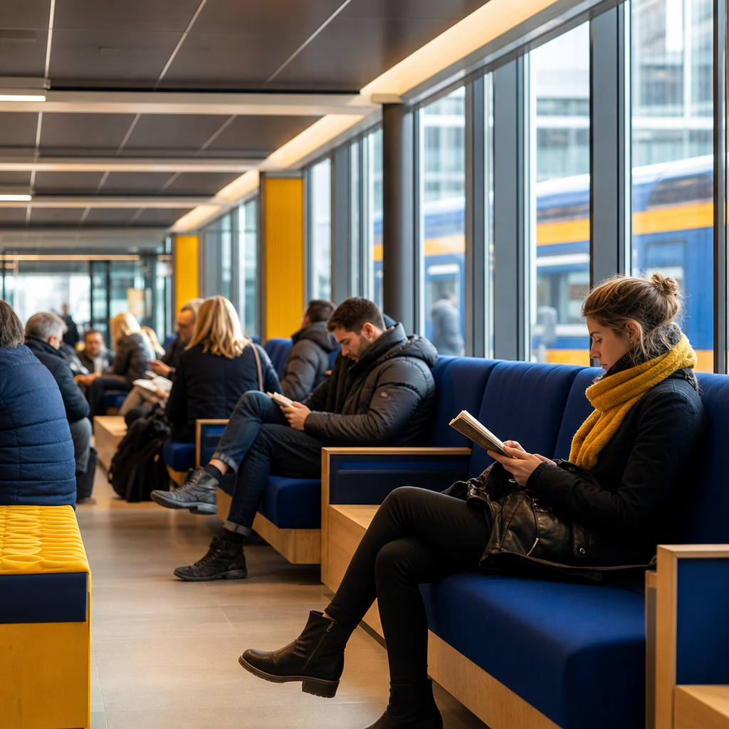 Wachtruimte Station Den Bosch: zitplekken, comfort en lounge